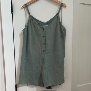 Rhythm Green Button-Front Jumpsuit